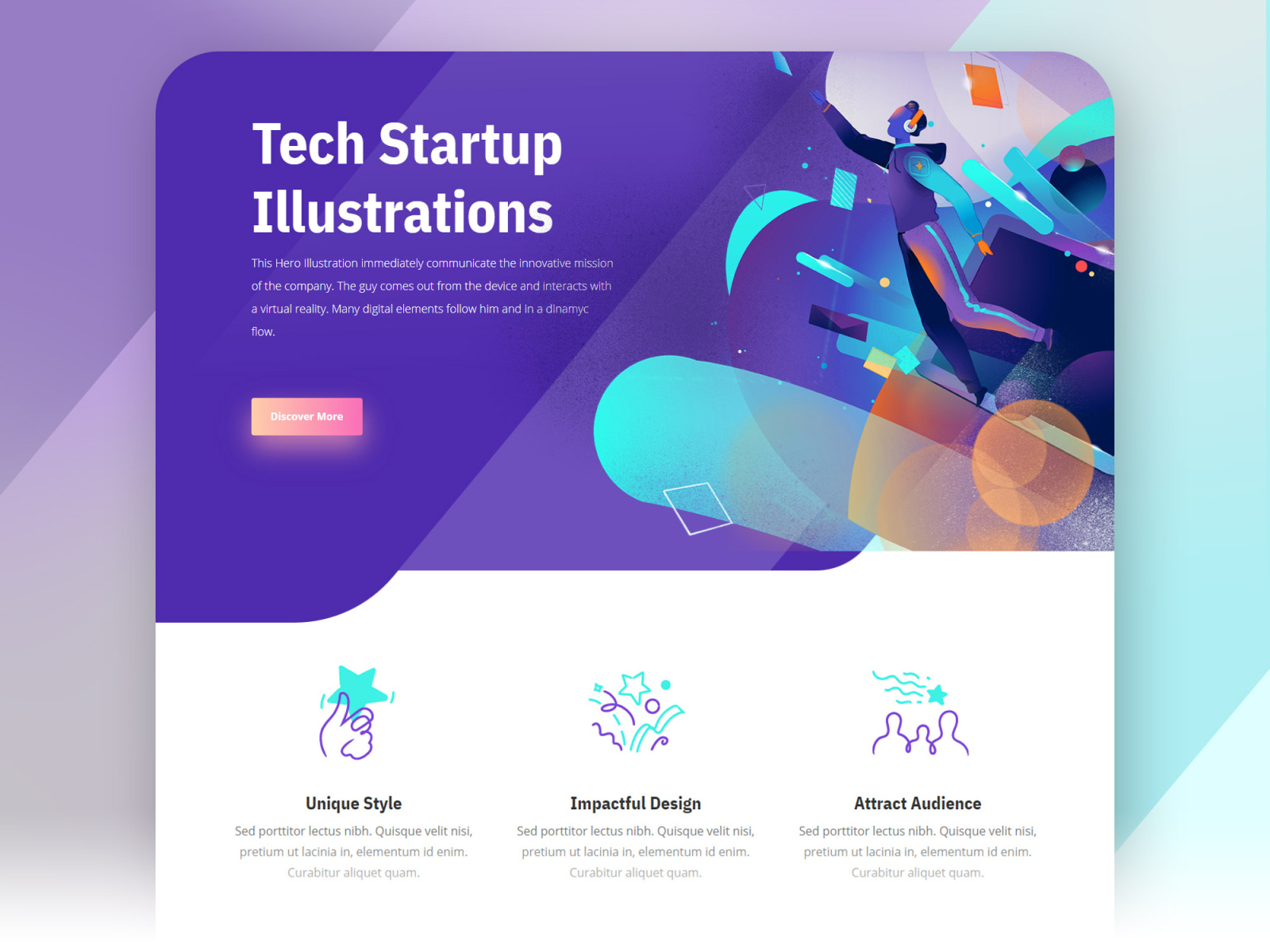 Tech Startup Design by Hurca!™ for Hiwow on Dribbble