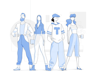Top Team character design characters colleagues cool human resources look people professionals society startup streamline style talents vectorart