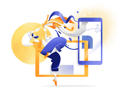 Design Dance cool creative dance dancing design desiner drawing dynamic eccentric flow hurca illustration illustrations lifestyle sending style user interface ux