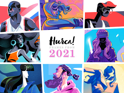 Frames From 2021 characters design illustration lifestyle people society styles wow