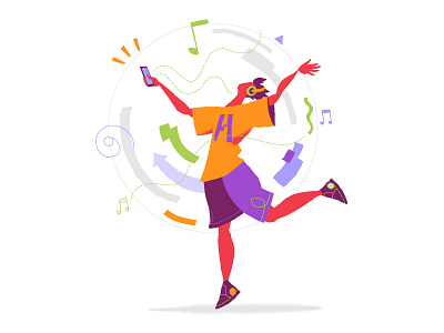 Freestyle UX #3 dancing listen loud music volume young