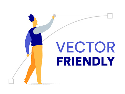 Vector Friendly bezier graphics illustrator vector art