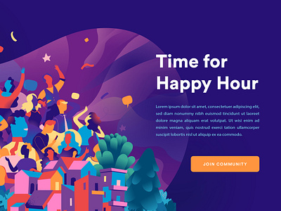 Time For Happy Hour commnity fest friends happyness joy social network society young