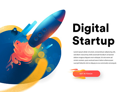 Digital Startup Launched boost hero image homepage hurca landing page mission rocket launch startup wow