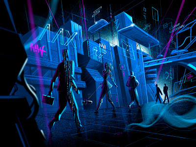 Distopic Tomorrow distopic future future future city illustration illustration process matrix neon procreate science fiction society tomorrow