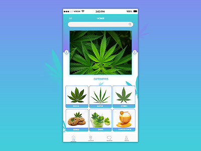 Marijuana App UI application graphicdesign interface uiux