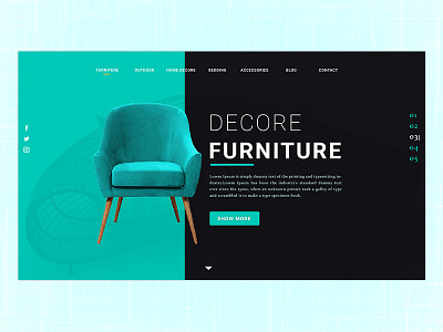 Furniture Landing Page concept furniture landing page uiux