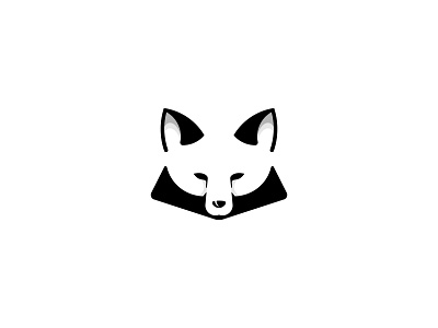 Fox black white fox icon silhouette