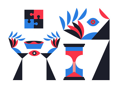 Just some 👁️ eye hand hourglass icon illuminati more eyes puzzle