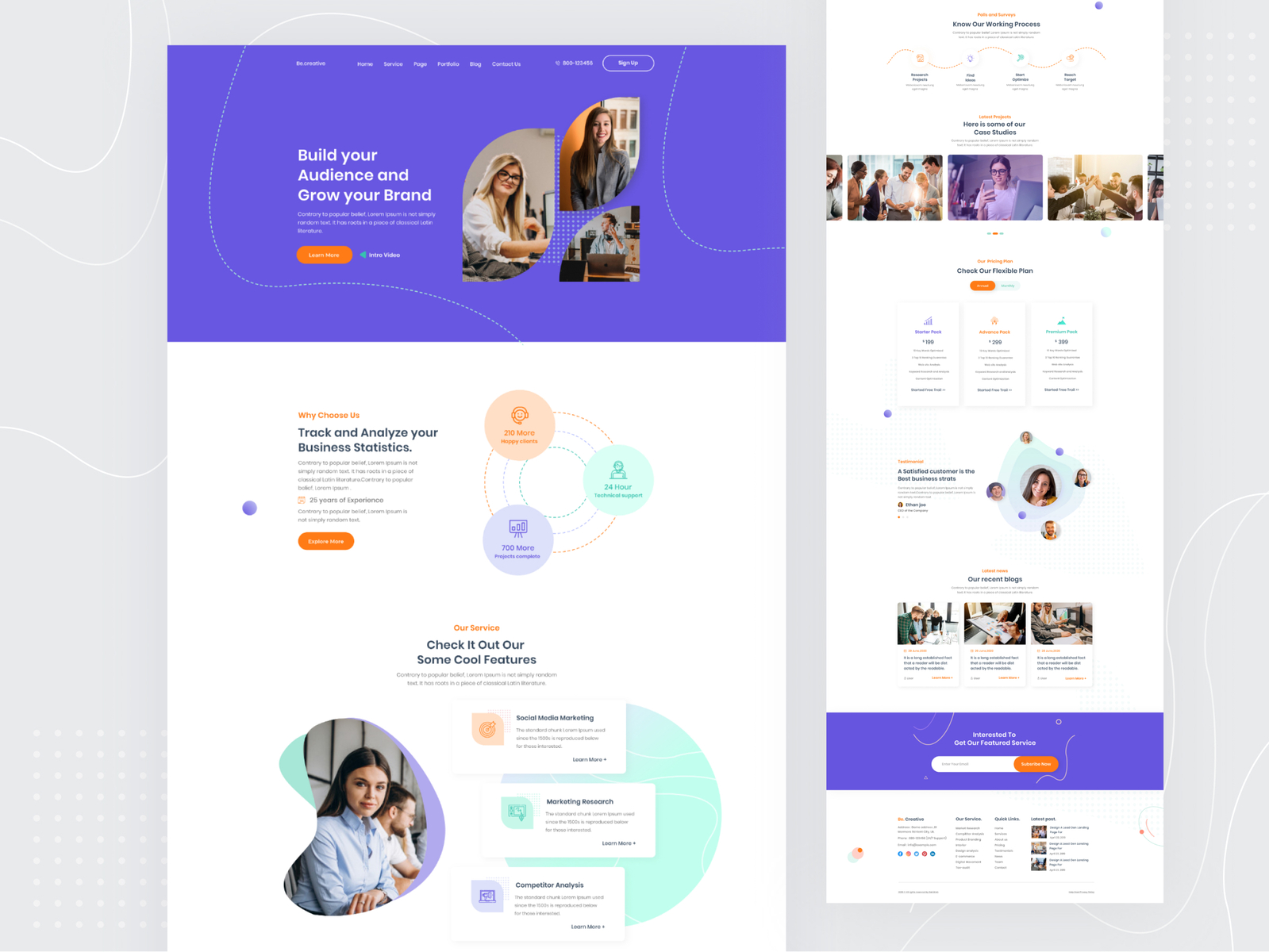 Creative agency landing page by Sadia Sultana Jahan on Dribbble