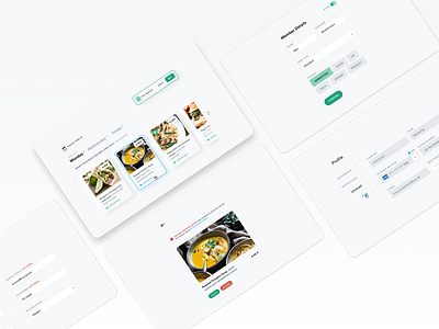 Screens Meal Plan Tool design desktop design elegant figma food grey light minimal modern navigation neumorphism screens selection ui ui ux ui components ux