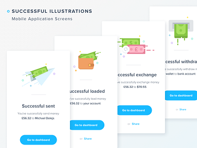 Successful Illustrations app design flat icon illustration product type ui ux vector wallet