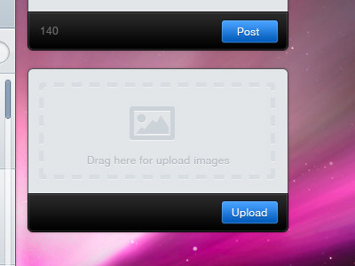 Twitter Client App app drag photoshop tutorial ui upload