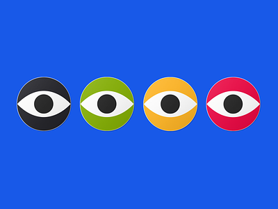 Eye stickers arboardstudio brand colours cool design eye illuminattis illustration mockup stickers test ui ux