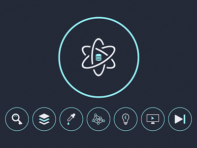 Data science icon set