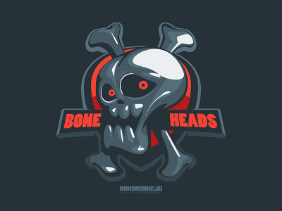 Bone Heads branding design flat icon illustration logo vector