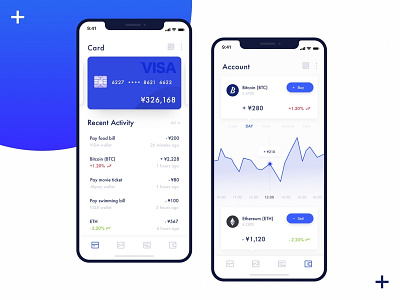 Finance APP blue data design finance sketch statistics ui wallet