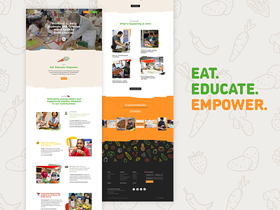 Vetri Community Partnership site redesign branding community design donations food illustration playful typography ui ux web design youthul