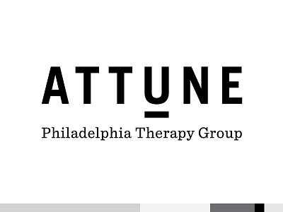 Attune Logo Concept black and white branding logo practice