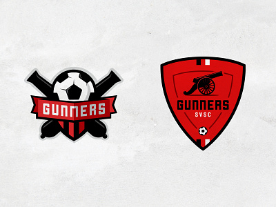 Gunners Crest concepts branding cannon logos soccer sports