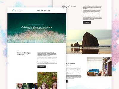 Attune Therapy - Homepage Design branding sentinel ui ux watercolor web design