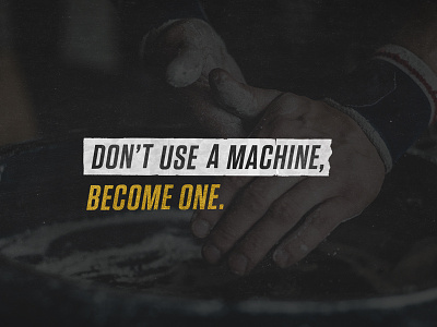 Don't use a machine - KTL