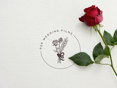 PGP Wedding Films Branding branding branding and identity filmstrip flowers hand drawn logo typography logo wedding films wedding logo