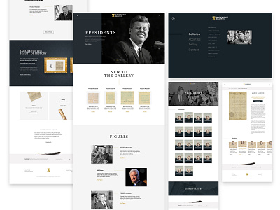 Independence Galleries web UI branding historical documents quill ui