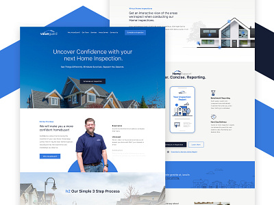 Valueguard Inspections blue branding branding design clean ui ui ux web design