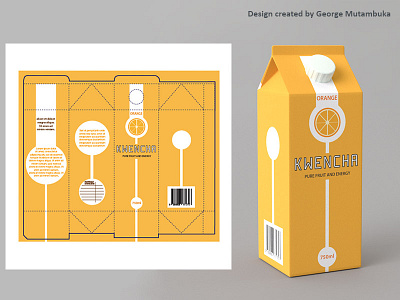 Package Design by TheGiwi 3d render adobe illustrator carton concept label design mock up orange package design product design vector