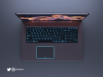 Laptop Concept 3 3d blender design industrial design laptop mockup mock ups pbr realistic mockup
