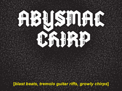 ABYSMAL CHIRP band black bogul logo metal vector