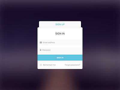 Sign In / Sign Up concept clean concept modal neat sign in sign up ui ux white