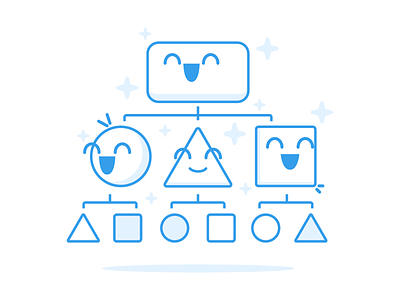 Newsletter Icons - Hierarchy icon illustration line newsletter shapes