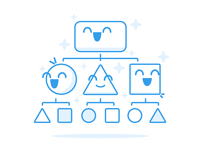 Newsletter Icons - Hierarchy icon illustration line newsletter shapes