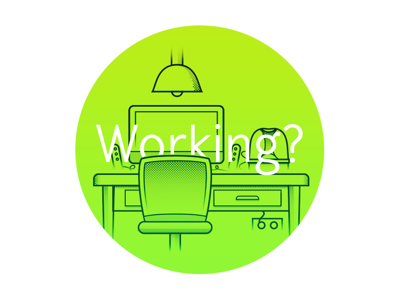 Desk Illustration gradients light table chair desk illustration