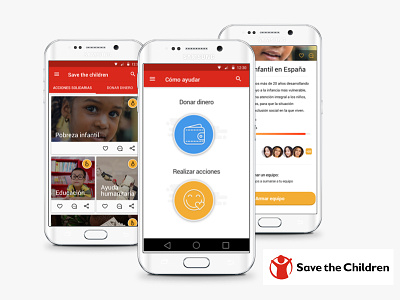 Save the Children app charity design gamification ong ui ux