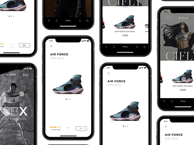 Ecommerce® - Prototype app app concept ecommerce eshop interaction invisionstudio mobile motion design shoes shoes app sport ui ux