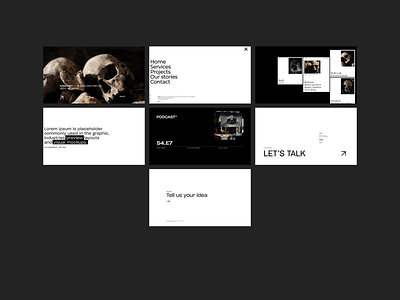 UI Elements® (N°01) - Layout clean demo fun grid layout minimal skull typogaphy ui web
