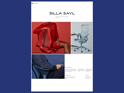 HermanMiller® (N°02) - Layout branding ecommerce furniture gallery grid herman miller interior layout minimal responsive typography ui desing ux design web website