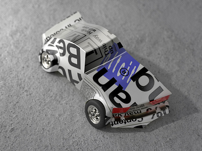 Oltcit 3d illustration c4d car deformed redshift rendering weird