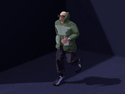 Walking digital character 3d 3d illustration character illustration modelling redshift rendering