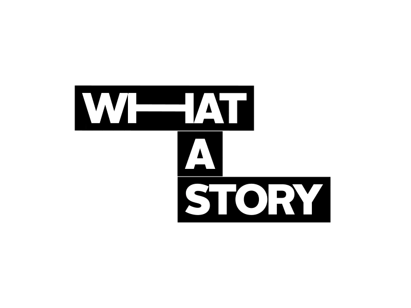 What A Story animation art direction black and white branding broadcast logo motion