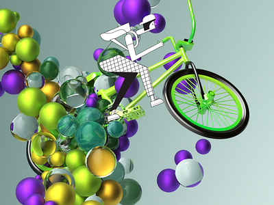 BMX bike 3d animation bike bmx c4d design illustration redshift rendering studio