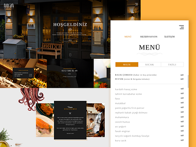 Nuran Karaköy Restaurant Web Design food karaköy restaurant web