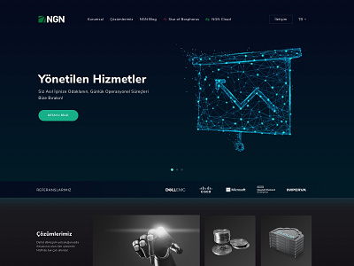 Ngn Website Main Page blue clean concept creative design solution technology ui ux web