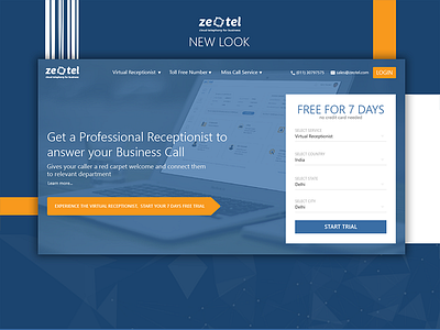 Zeotel New Look home page landing page web design