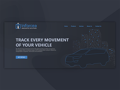 iFleet GPS tracking system landing page  concept