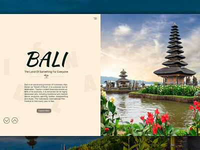 Bali minimalist web page bali clean design interactive minimalist modern travel ui ux visual web