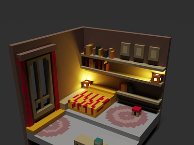 3d Pixel Room By Paula Scarabelot On Dribbble